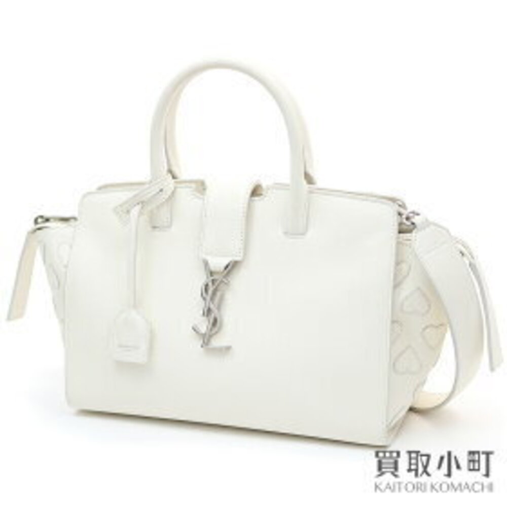Yves Saint Laurent Monogram Downtown Cabas YSL Baby Calfskin Heart Motif - Picture 1 of 1